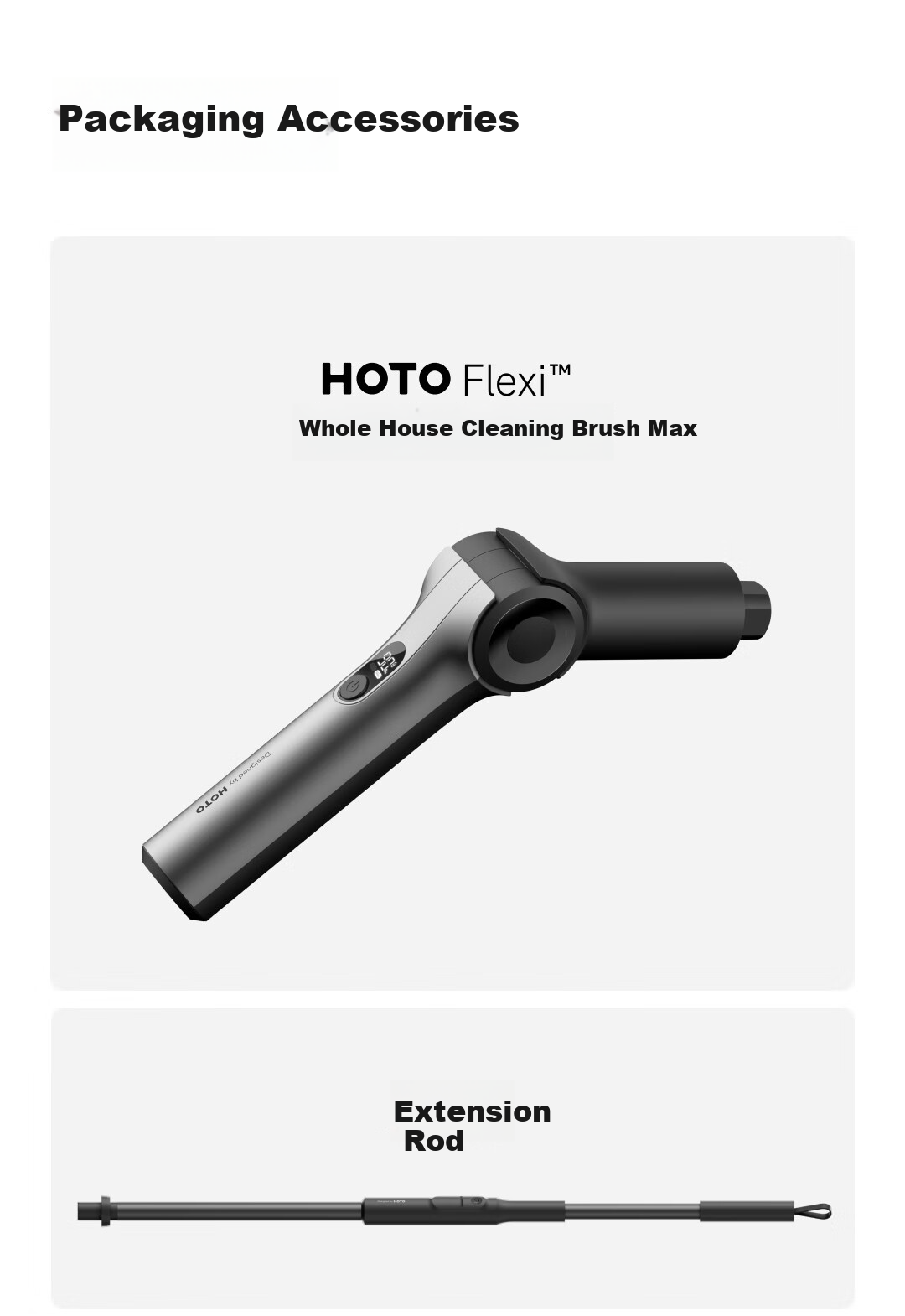 HOTOHOTO Max Whole-House Electric Cleaning Brush Smart Home Waterproof Body Stepless Adjustment Magnetic Head Gift 16