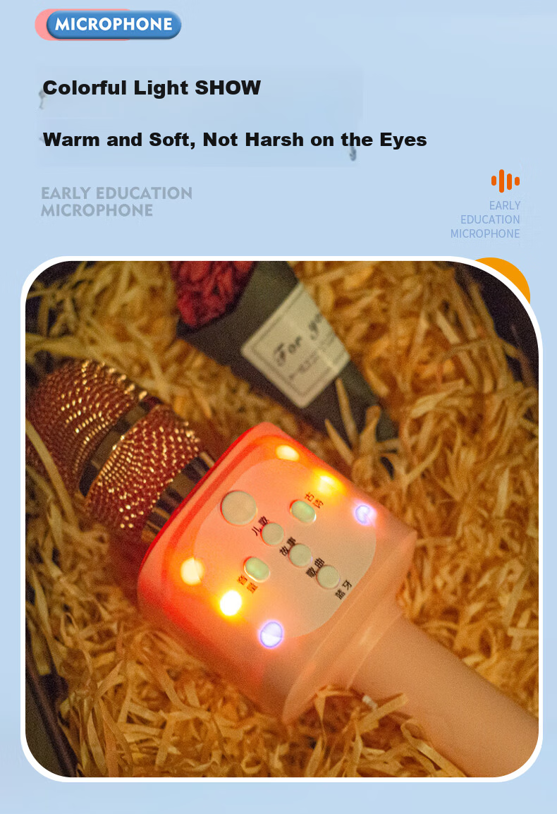 Mbery Smart AI Children's Microphone Speaker All-In Bluetooth Singing Toy for Boys And Girls Aged 3-6 Birthday Gift 13