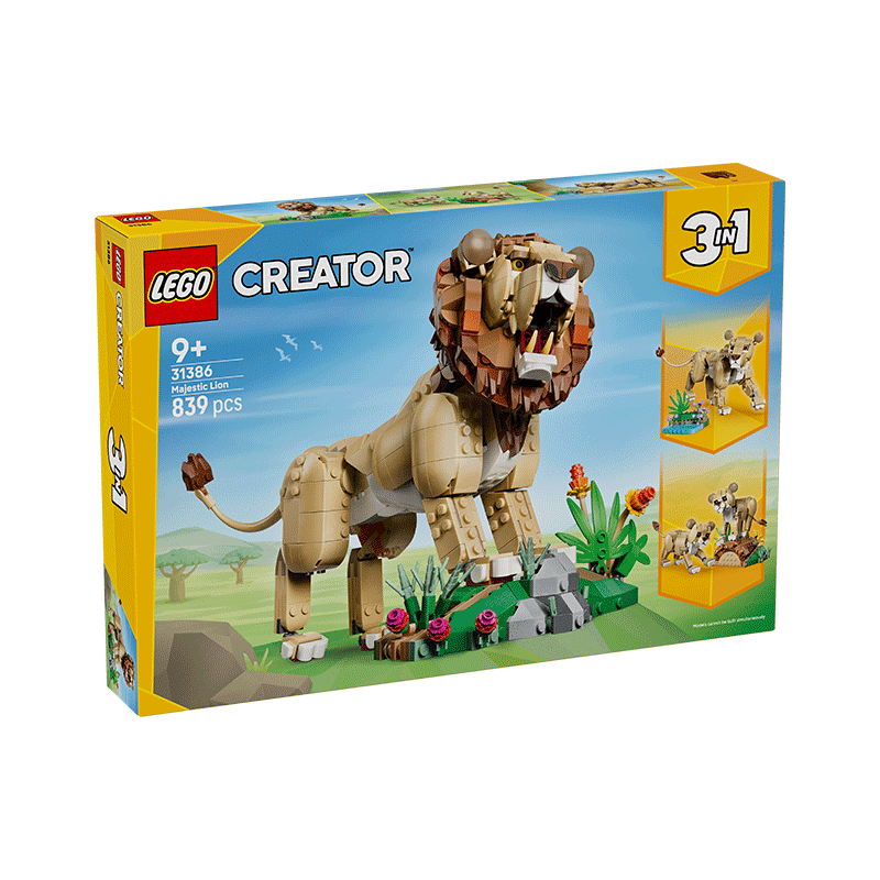 LEGO Building Blocks 31386 Mighty Lion Kids Toy Birthday Gift Home Decor Figurine