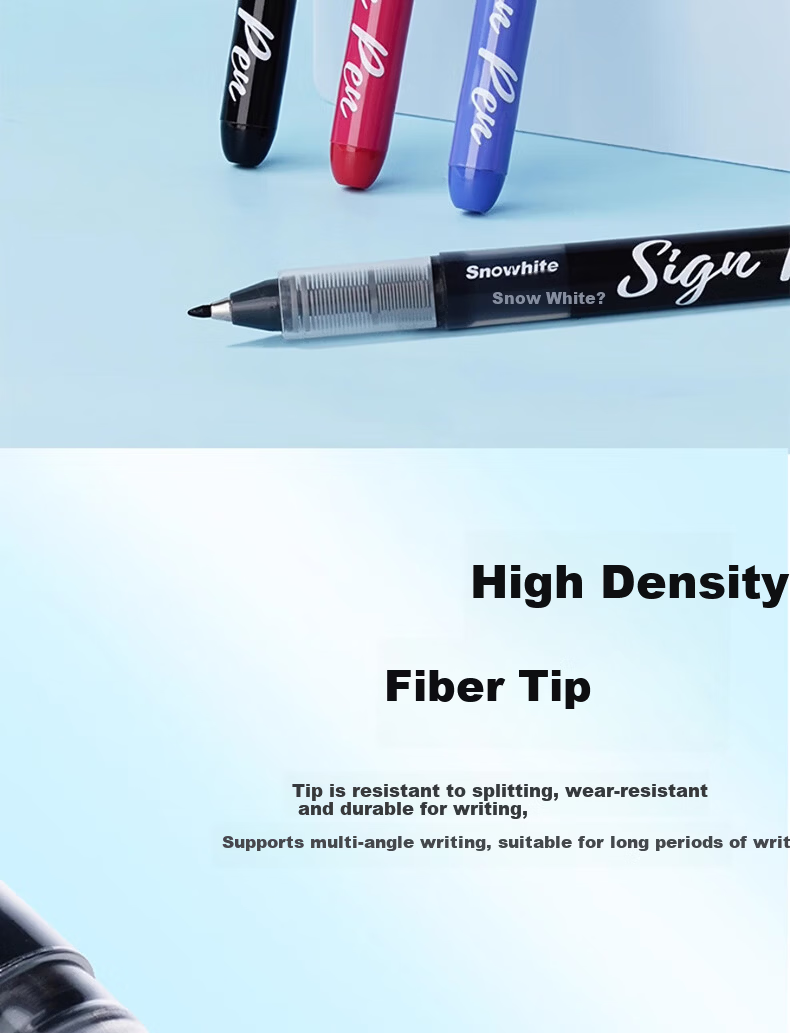 Snowhite 1.0mm Liquid Ink Gel Pen Soft Tip Black Neutral Pen Handwriting Practice High-Value Business Office Signature Liquid Ink Large Capacity Red Pen S1 Red 3-Pack 2