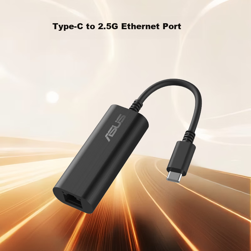 ASUS Type-C to 2.5G Wired Network Adapter RJ45 Ethernet Converter for Laptop Desktop Docking Station Expansion