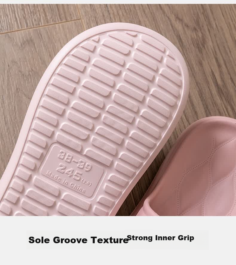 Paul Frank Cushioned Thick Sole Slippers Non-Odor Indoor Bathroom Men's and Women's Casual Sandals Cocoa Brown Size 36-37 Model 6632 3