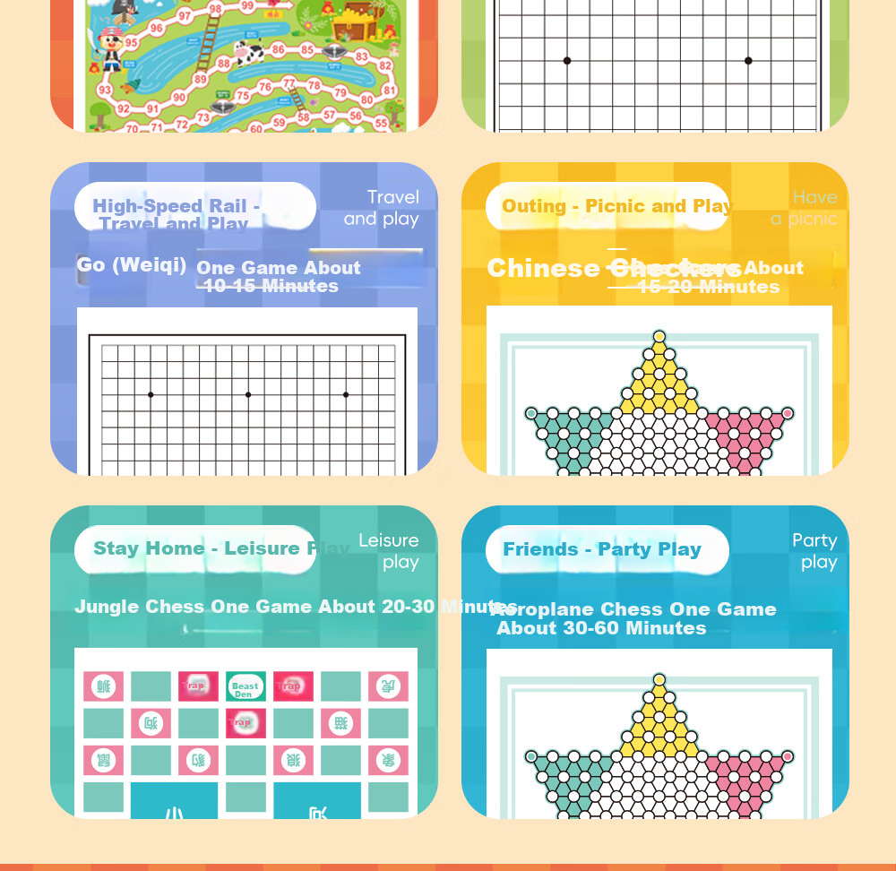 M&G Nine-In Multifunctional Advanced Board Game Set Including Chess, Go, Gomoku, Ludo, Elementary School Birthday Gift 9