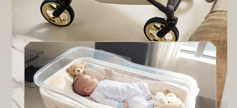DearMom Baby Stroller Roman Holiday Reversible Foldable Lightweight High Landscape Shock Absorption Pushchair 18