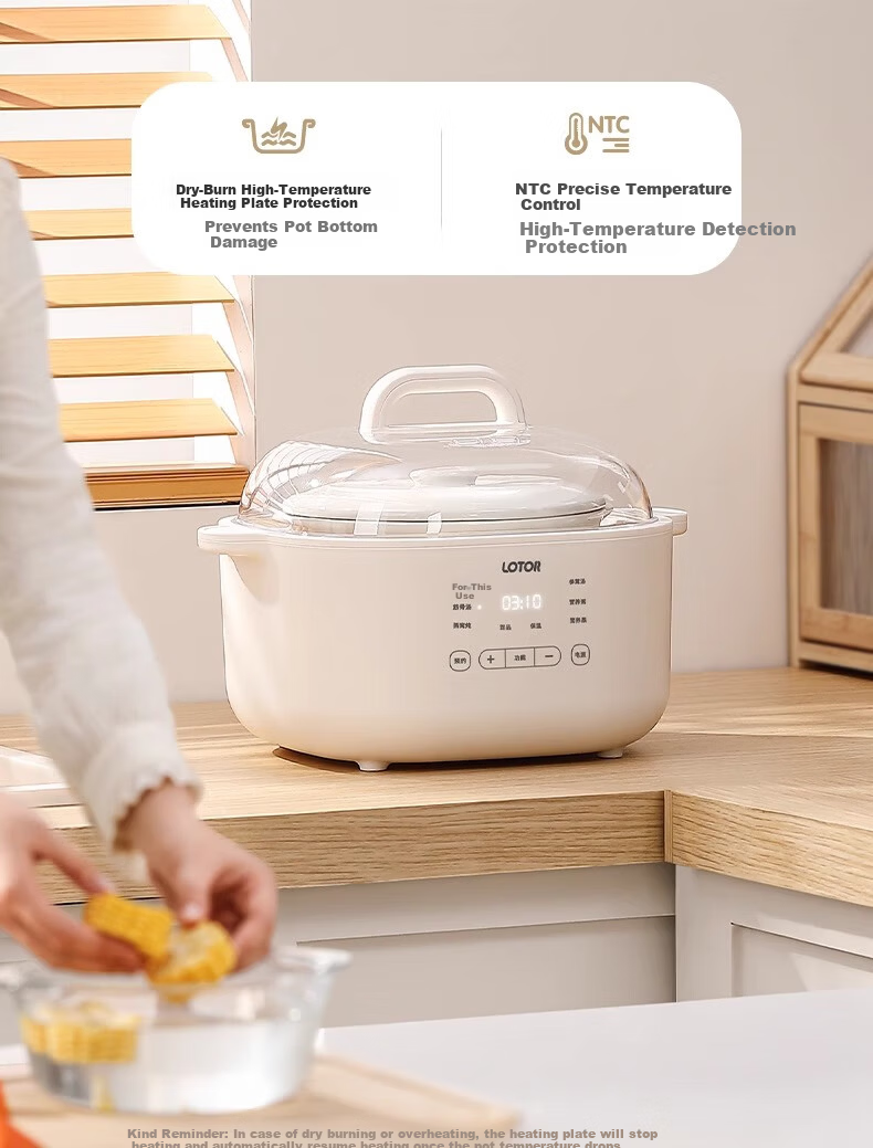 LOTOR Multifunctional Electric Stew Pot, Home Double Boiler, Small Capacity Soup Pot, Bird's Nest Stewing Cup, Soup Cooking Pot, Baby Porridge Cooking Tool 11