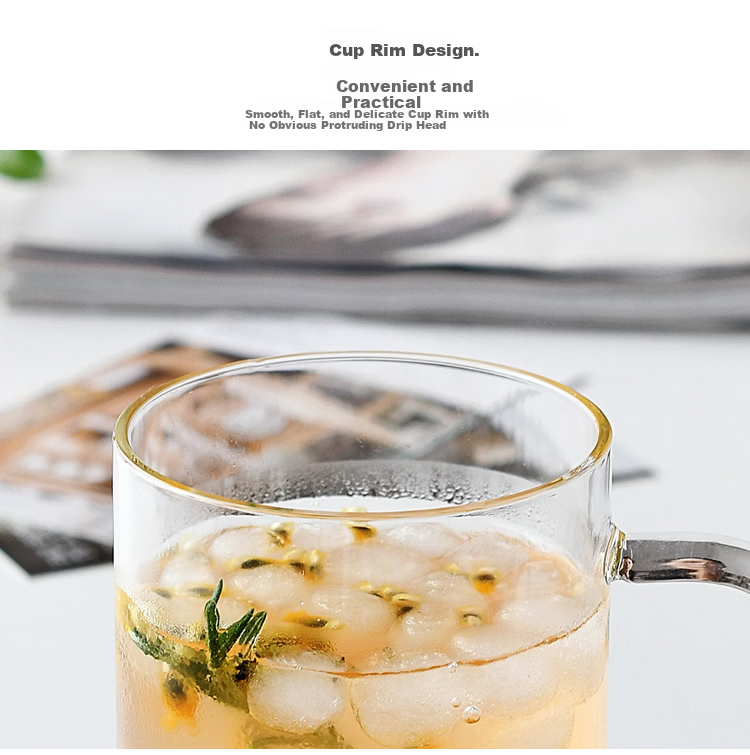 Green Apple Tea Infuser Cup 350ml Double-Layer Glass One-Button Lid Tea Brewing Cup Gift for Leaders and Elders New Year Present 6