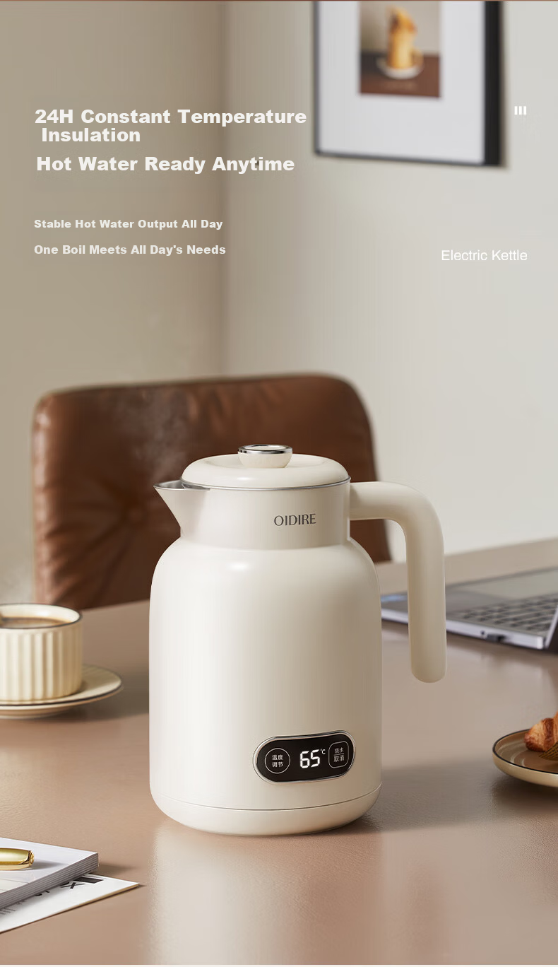 OIDIRE Smart Temperature Control Kettle Electric Water Kettle Multi-Stage Temperature Adjustment 316 Stainless Steel Seamless Inner Liner Insulated Health Kettle 1.2L ODI-DR10 5