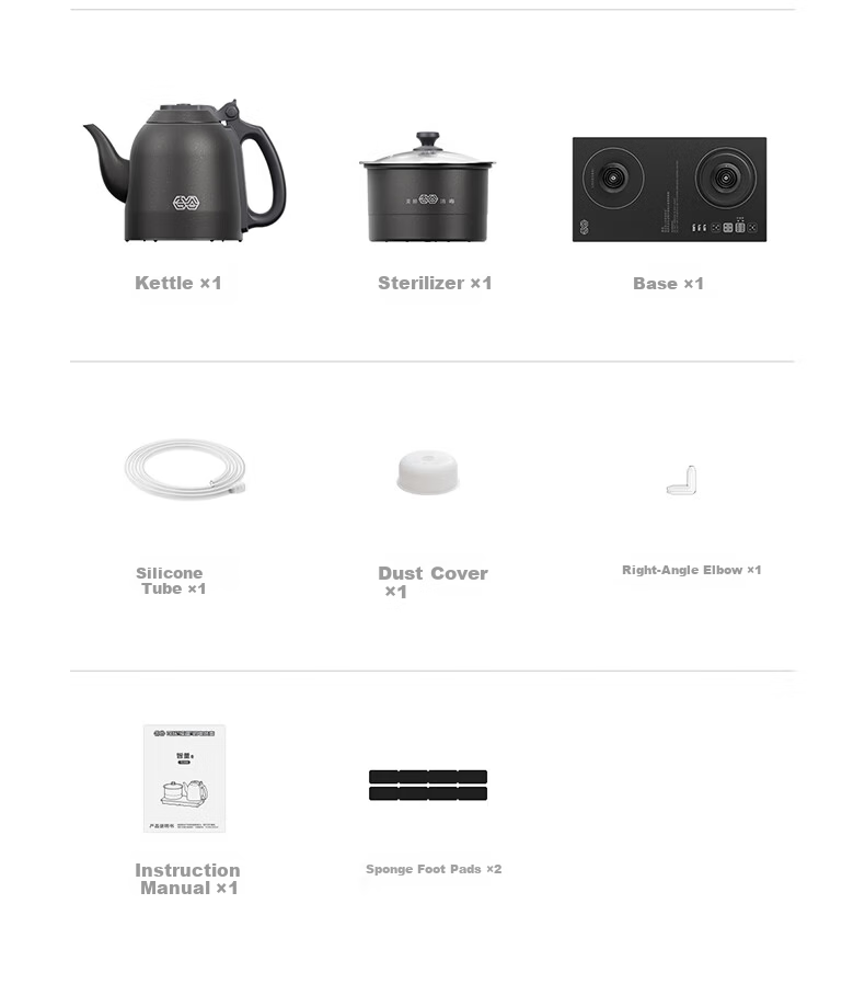 K·KOU Pure Titanium Fully Automatic Double Bottom Water Supply Electric Kettle Tea Table Boiling Kettle Integrated Insulated Electric Kettle Boiling Tea Heater TC018 26