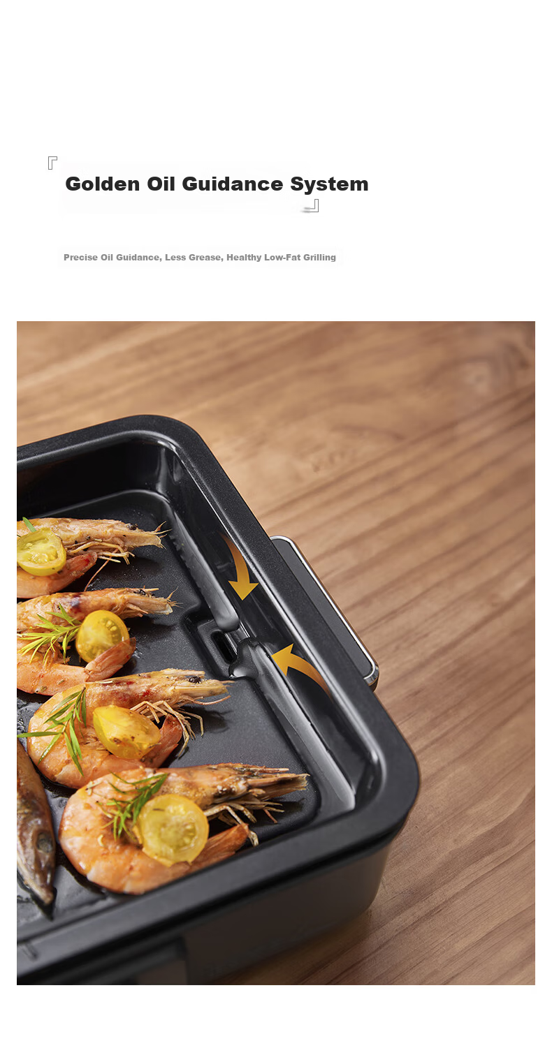 Fastee Electric BBQ Grill Pan Household Zero-Fluoride All-Metal Smokeless Electric Grill Non-Stick Steak and Fish Pan FST-49C 15