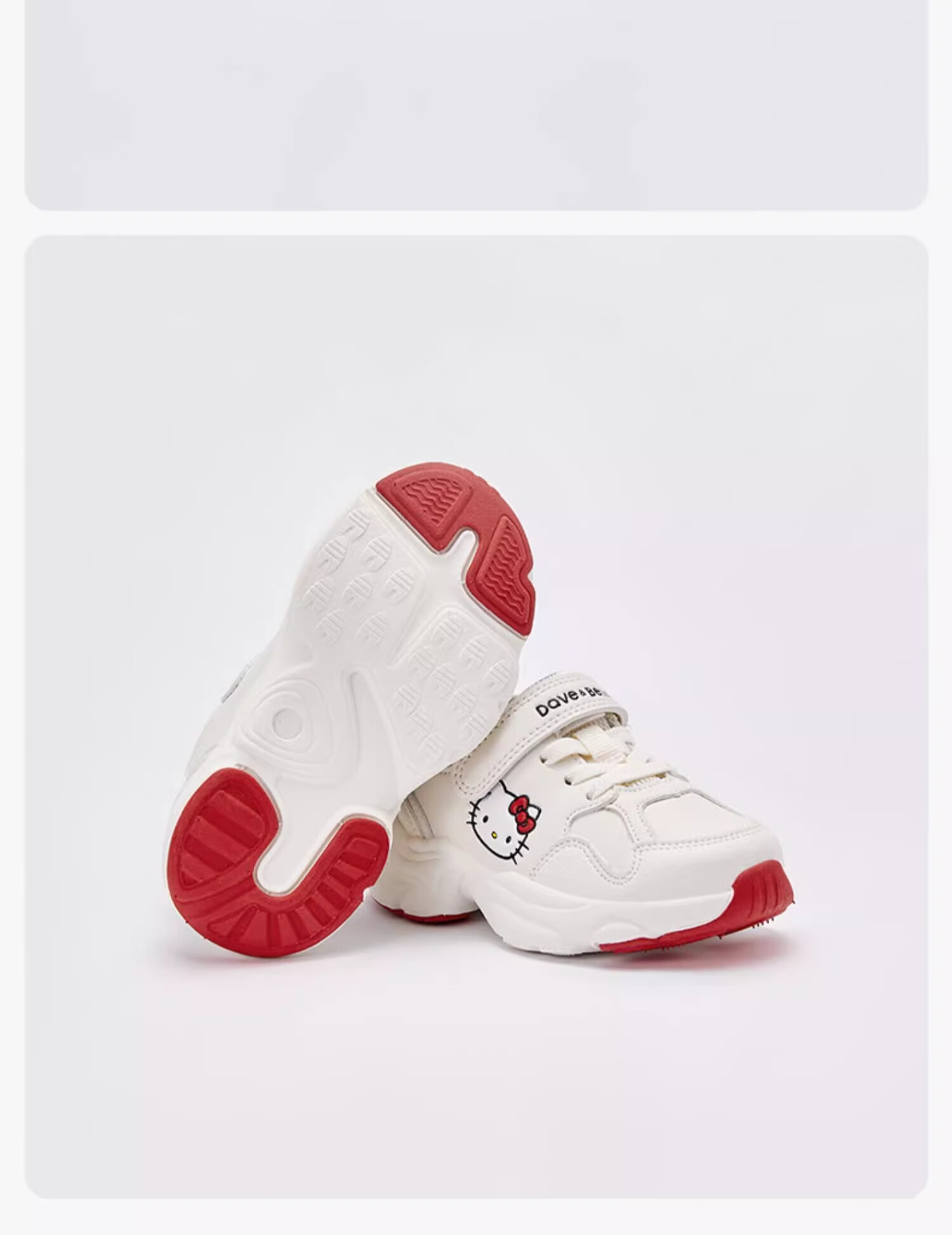 DAVE & BELLA Hello Kitty Collaboration Children's Sneakers Spring And Autumn Girls' Shoes White Sneakers 17