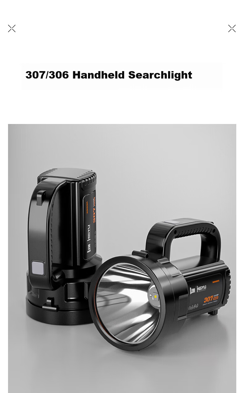 LEM Flashlight High Brightness Long Battery Life Long Range Searchlight Military Emergency Portable Handheld Patrol Mining Lamp 2