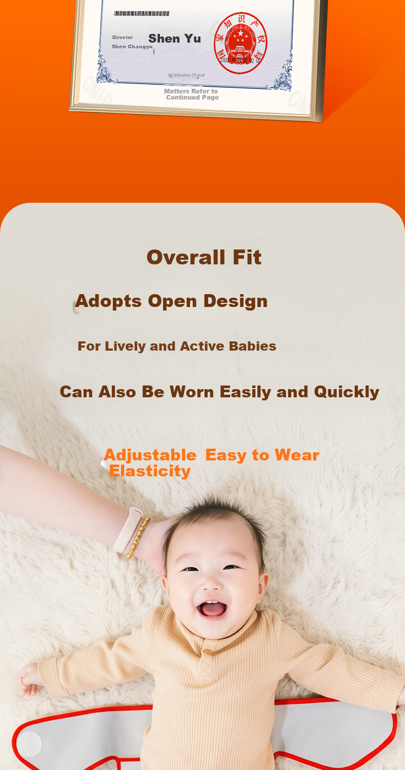 Kangshu Baby Crawling Suit Unisex Indoor Outdoor Anti-Dirt Knee Pads Belly Protection Diaper Cover Floor Cooling Isolation 6