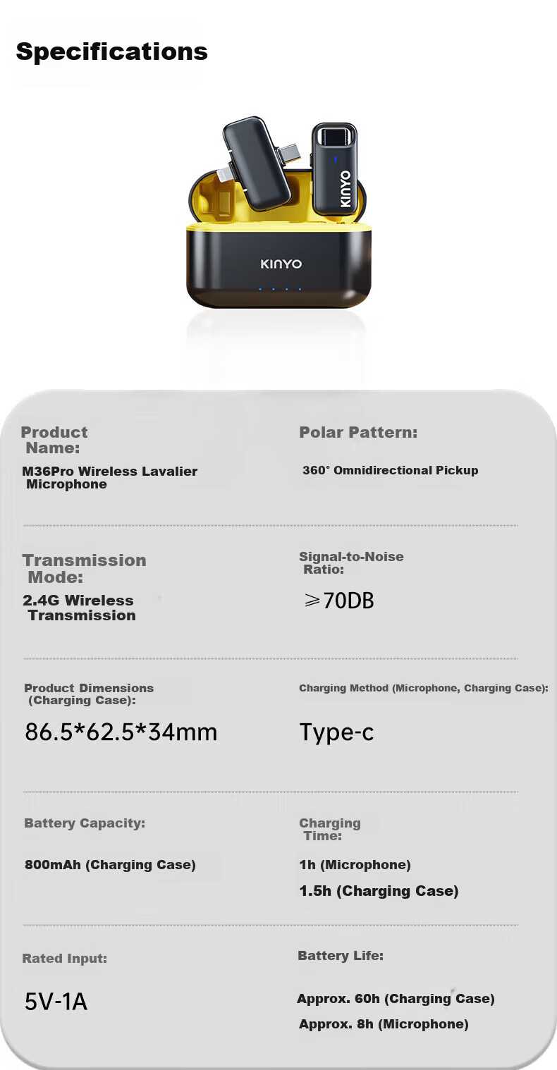 Jinyun M78 Wireless Lavalier Microphone Mic Dual-Channel Noise-Cancelling Bluetooth Recording Live Streaming Mini Mic for Host Mobile Video Shooting 22
