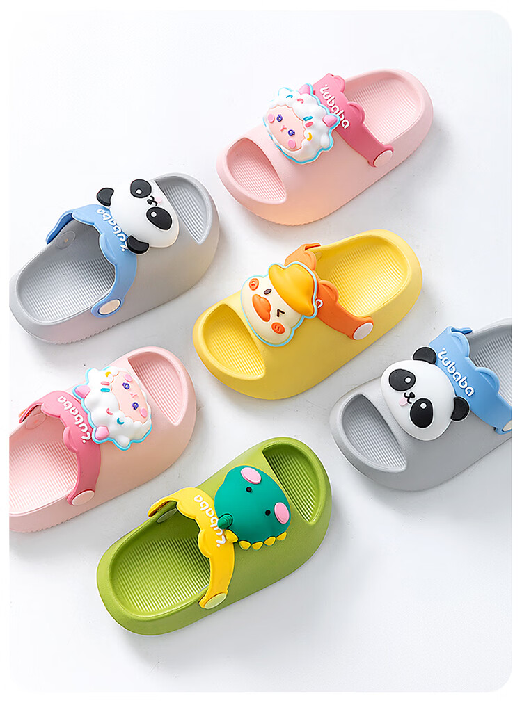 Pig Daddy Children's Slippers Girls Summer Toddler 2026 New Middle and Small Kids Indoor Non-Slip Baby Pink Sandals Size 17 12