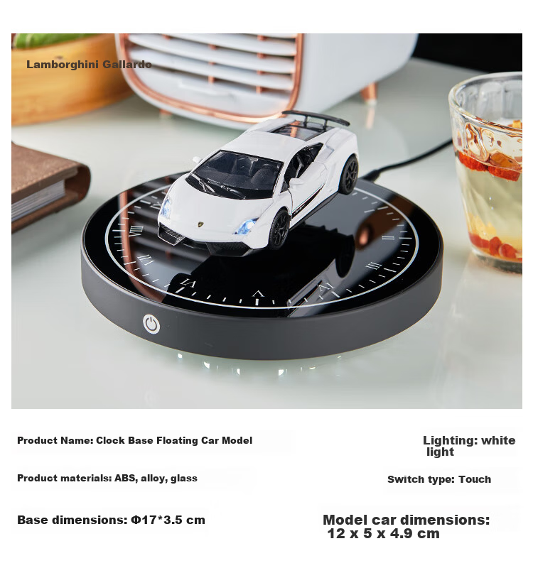 Hengyi Magnetic Levitation Car Model Display Bluetooth Base Rotatable Maserati MC20 Alloy Car Gift for Boyfriend 11