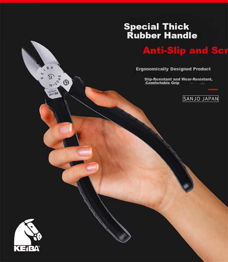 KEIBA Japan Imported Diagonal Cutting Pliers Electrician Wire Cutter 6 Inch N-206S 5
