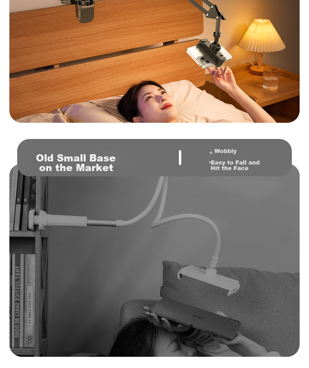 Xiaotian Tablet Stand Bedside Lazy Phone Holder Desktop Cantilever iPad Stand Dorm Bed Lying Drama Watching Tool Live Streaming Multi-Functional Stand Switch Universal Clip 14