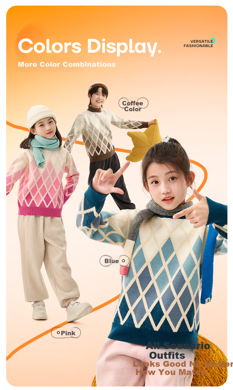 Jeanswest Kids Boys Sweater Autumn Winter 2025 New Children's Knitwear Warm Clothing Girls Half Turtleneck Base Shirt 6