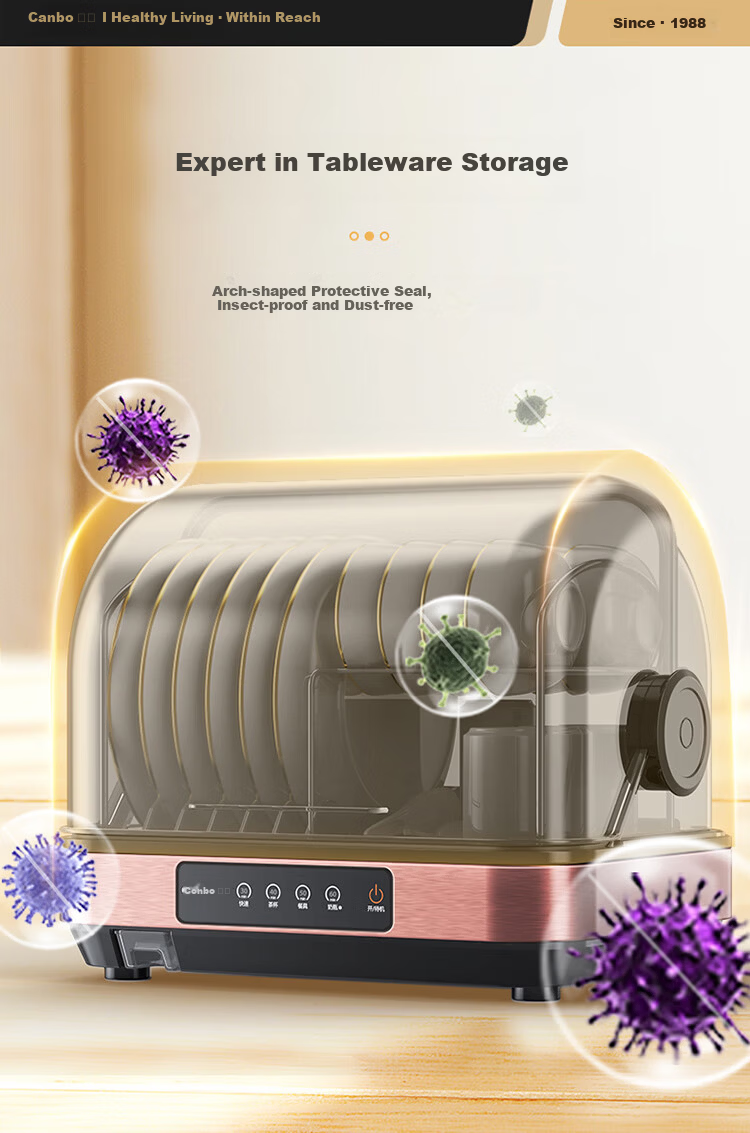 Canbo Small Desktop Mini UV Sterilizer Cabinet for Home, Tableware, Baby Bottles, Drying and Disinfection, Water-Free Dish Sterilizer Cabinet【Government Subsidy】ZTD30-KH1Z 11