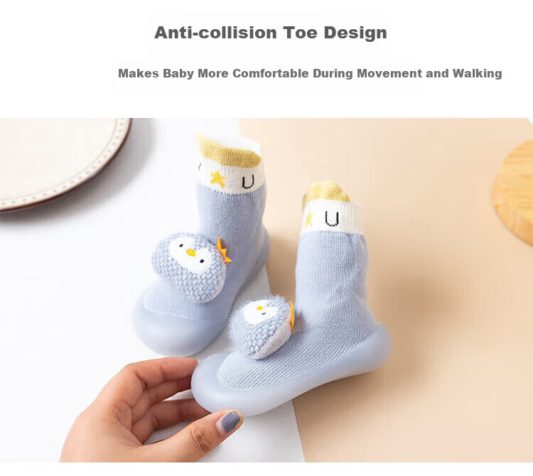 9i9 Baby Walking Shoes Summer Toddler Floor Socks Cartoon Lion Non-Slip Soft Sole Cooling Socks F85 Gray Size 24/25 6