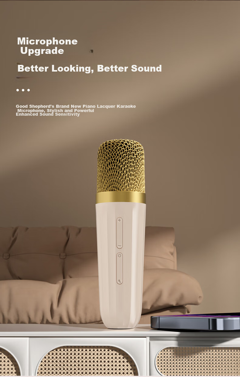 Good Shepherd All-in-One Karaoke Microphone Speaker Wireless Bluetooth Home KTV Set Outdoor Singing Device Children's Karaoke Birthday New Year Gift 1