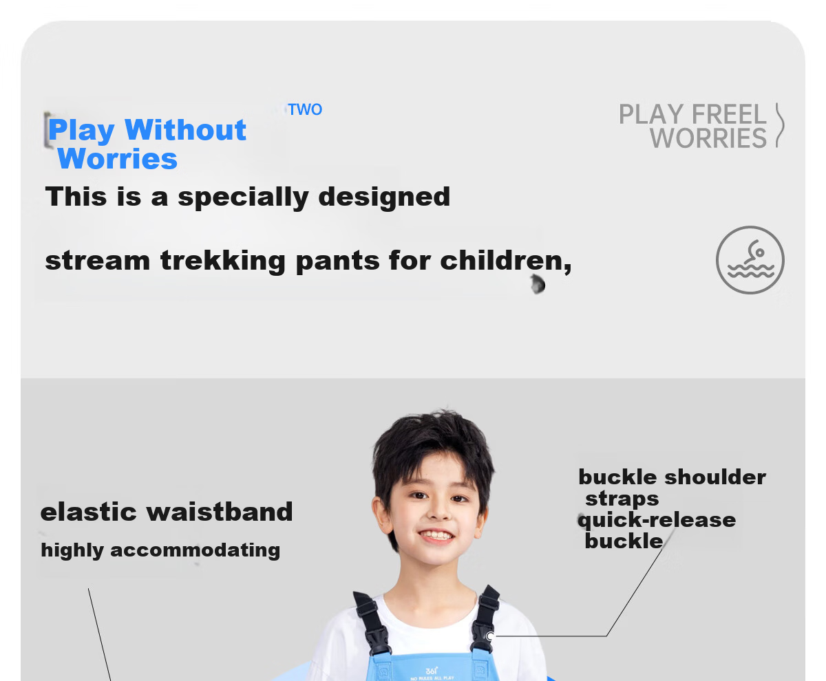 361° Kids Creek Pants Water Play Pants Swim Pants Beachcombing Pants One-Piece Water Pants Water Shoes Half-Body Waterproof Fishing and Beachcombing Suit 6