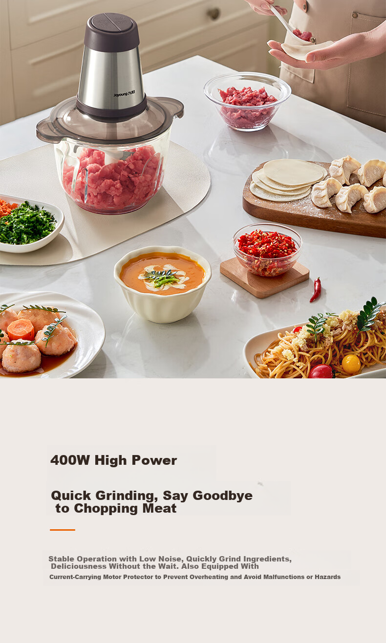 Joyoung ZMD Anxin Series Household Meat Grinder Multifunctional Electric Meat Mincer Dual Speed 2.8L Large Capacity S26-LA592 9