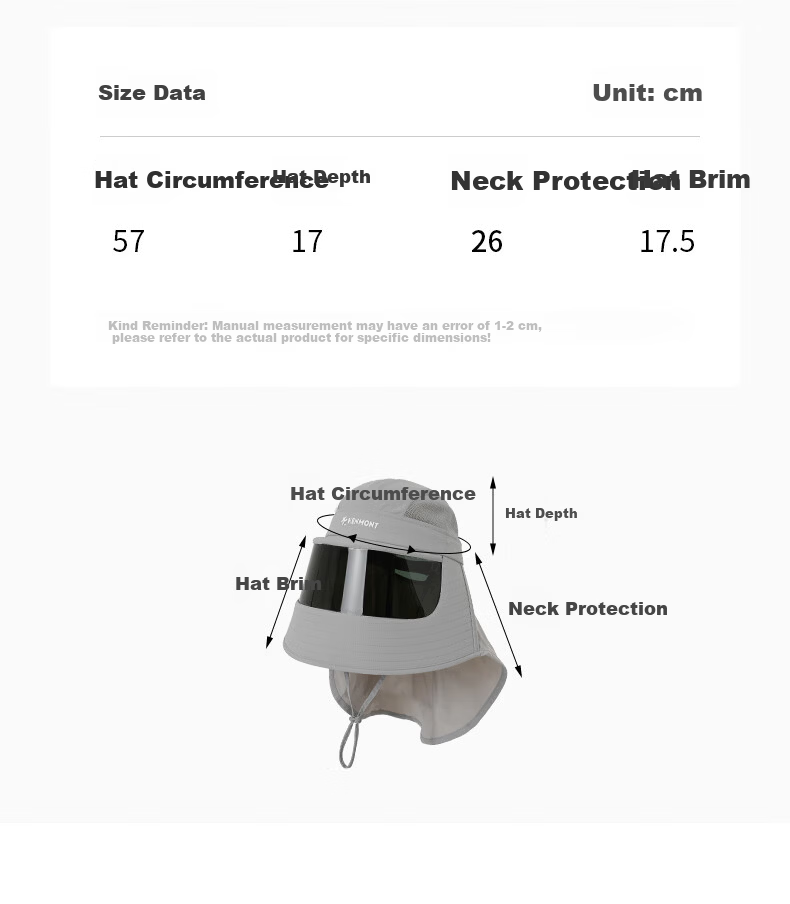 Kenmont All-in-One Medical Aesthetic Sunscreen Hat for Women UV Protection Breathable Full Face Sun Hat with Neck Guard 6130 14