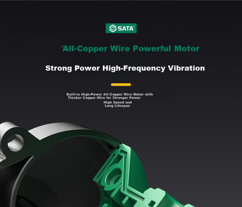 SATA Lithium Battery Brushless Concrete Vibrator Handheld Site Rechargeable Concrete Vibrator D05540 One Battery 15