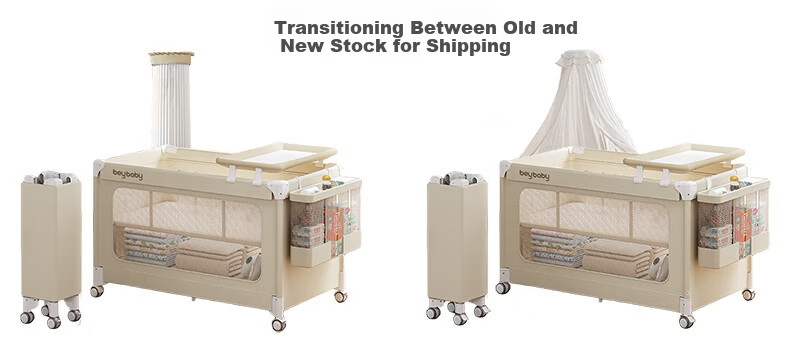 Beitule Baby Crib Convertible Large Bed Rocking Portable Foldable Multifunctional Sleep Soothing Device Basic Model 11