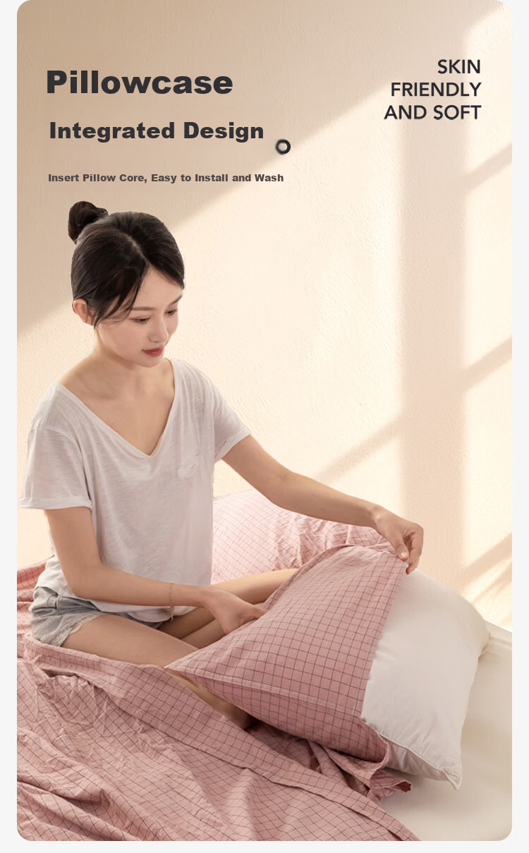 MINISO 100% Cotton Travel Hotel Anti-Dirt Sleeping Bag Full Cotton Double Bed Sheet and Quilt Cover Integrated Bedspread 200*210cm 8