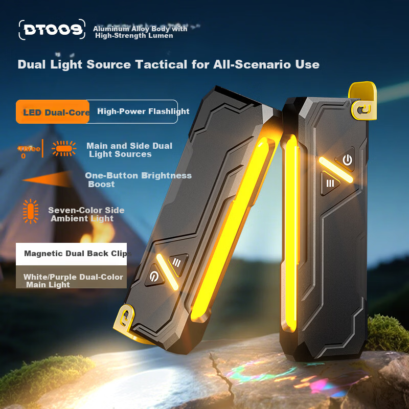 Cavalry DT009 Multifunctional Flashlight High Brightness Rechargeable Compact Portable Outdoor Magnetic Work Light