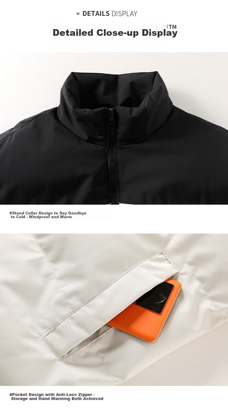 JEEP SPIRIT Men's Winter Cotton Jacket Stand Collar Thickened Puffer Coat Warm Military Green 2XL 13