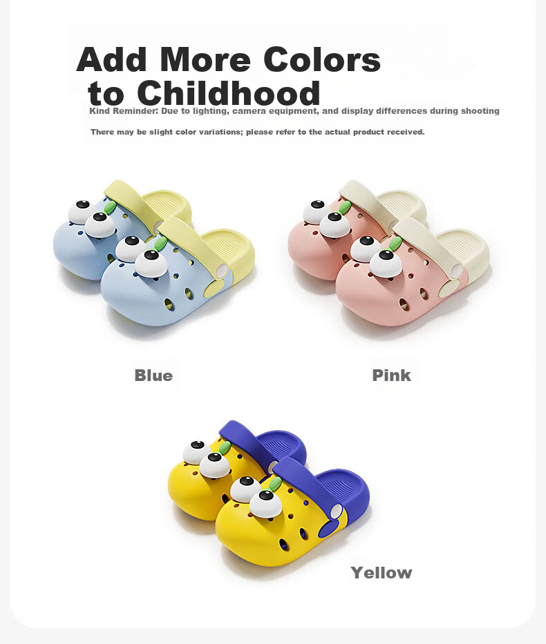 Pig Daddy Kids Slippers Boys Summer Girls Indoor Non-Slip Soft Sole Bath Shoes Pink Size 14 5