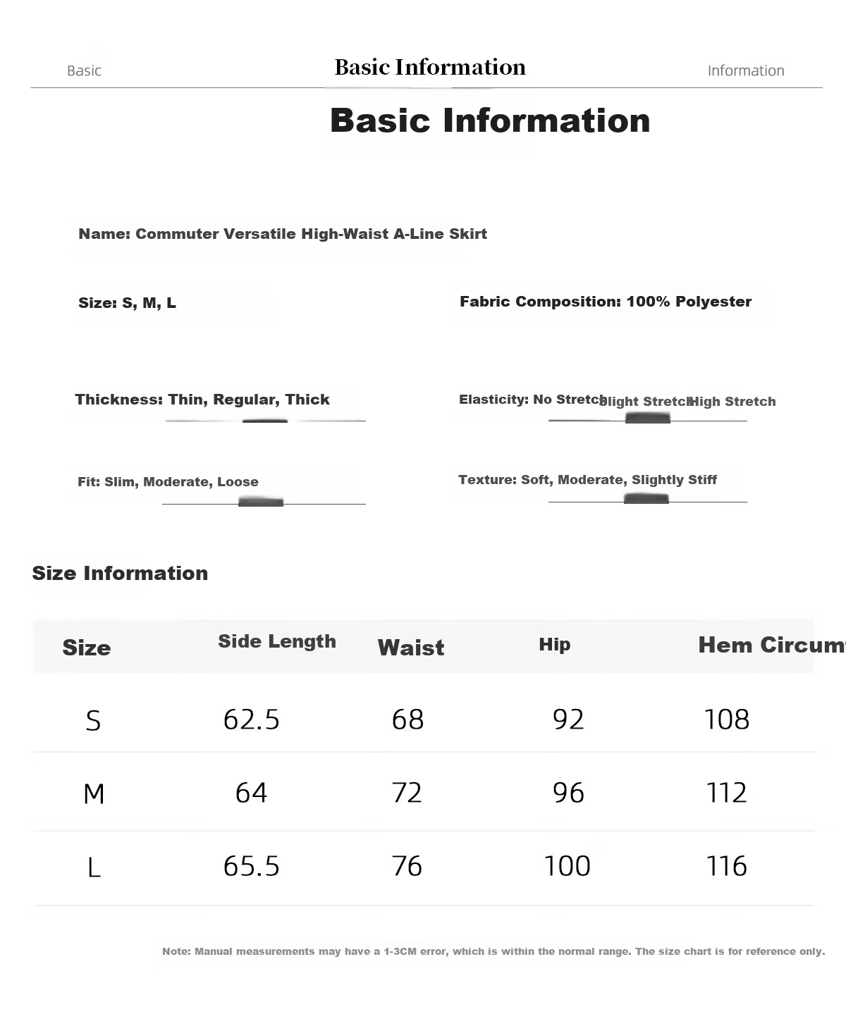 Chushen Spring Autumn Women's High Waist Half-Length Skirt with Double Piping Pocket Design, Elegant Commuter Versatile Simple A-Line Skirt S143B2016 9