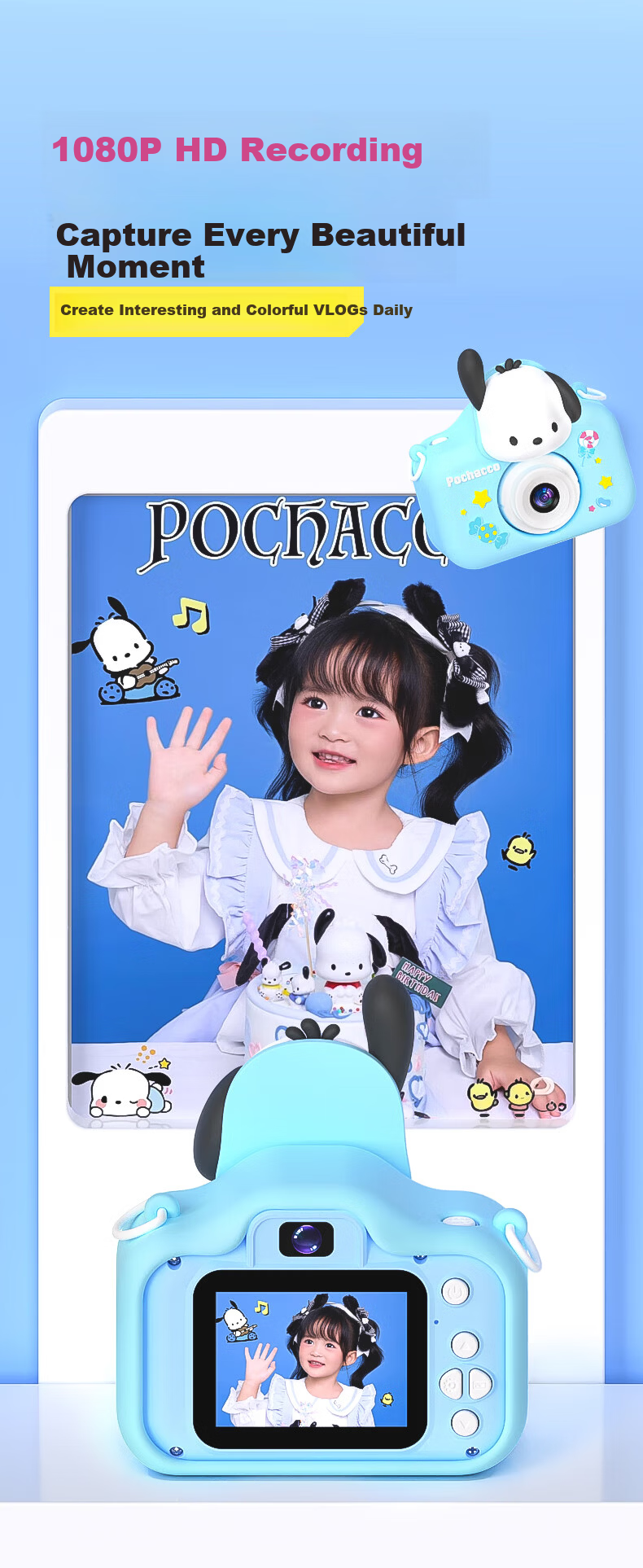 Chaopaixing HelloKitty Children's Digital Camera, Student Portable Small Pocket Camera, Ccd Alternative, Photography Travel, Can Transfer to Phone, Toy, Gift for Boys And Girls on Birthdays And Mid-Autumn Festival 5