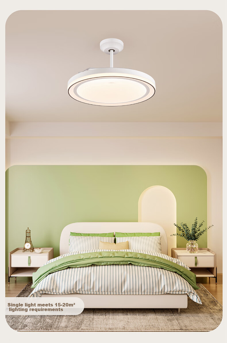 OPPLE Fan Light Ceiling Fan Light Remote Control Integrated LED Lighting Full Spectrum Dining Bedroom Kitchen Chandelier 68W Fashion 6