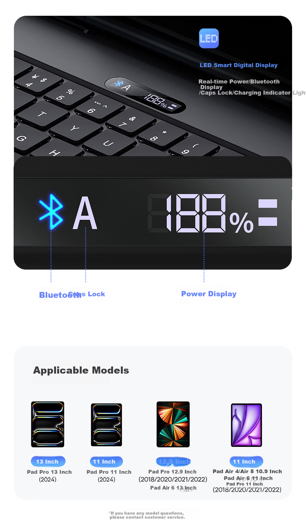 Baseus [2026 Upgrade] iPad Magic Keyboard Protective Case Integrated for iPad Air 8/7/6 13-inch / Pro 2022-2023 12.9-inch 17