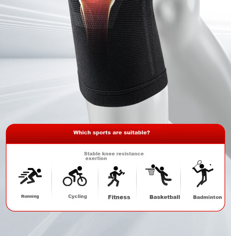Li-Ning Knee Brace Sports Summer Thin Men Women Running Meniscus Injury Joint Cold Legs Mountaineering Basketball Badminton Special 3
