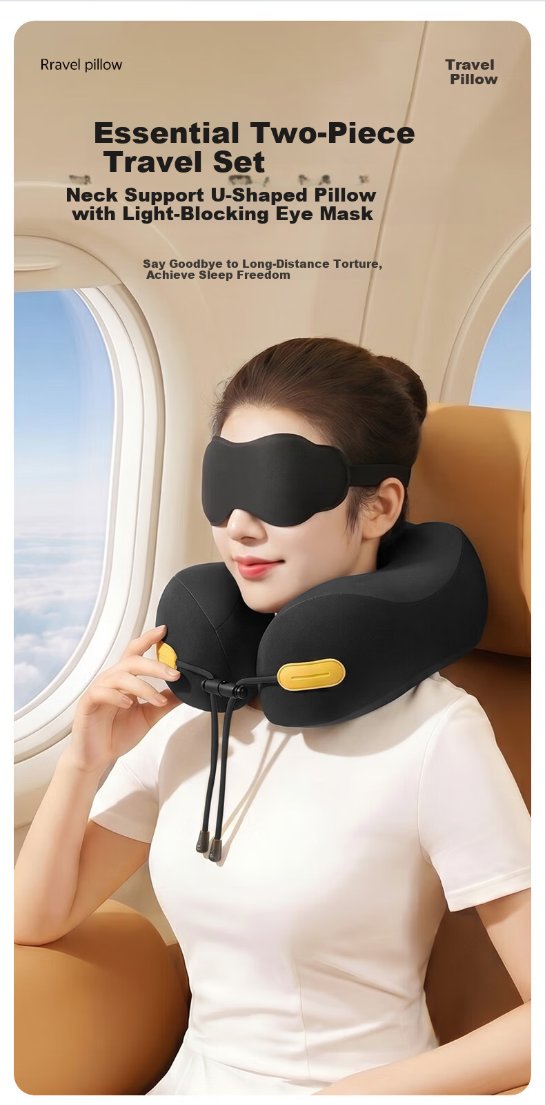 Mi Xiaoshu U-Shaped Pillow Storage Case Neck Support Eye Mask Pillow Travel Cervical Neck Pillow Nap Pillow 1