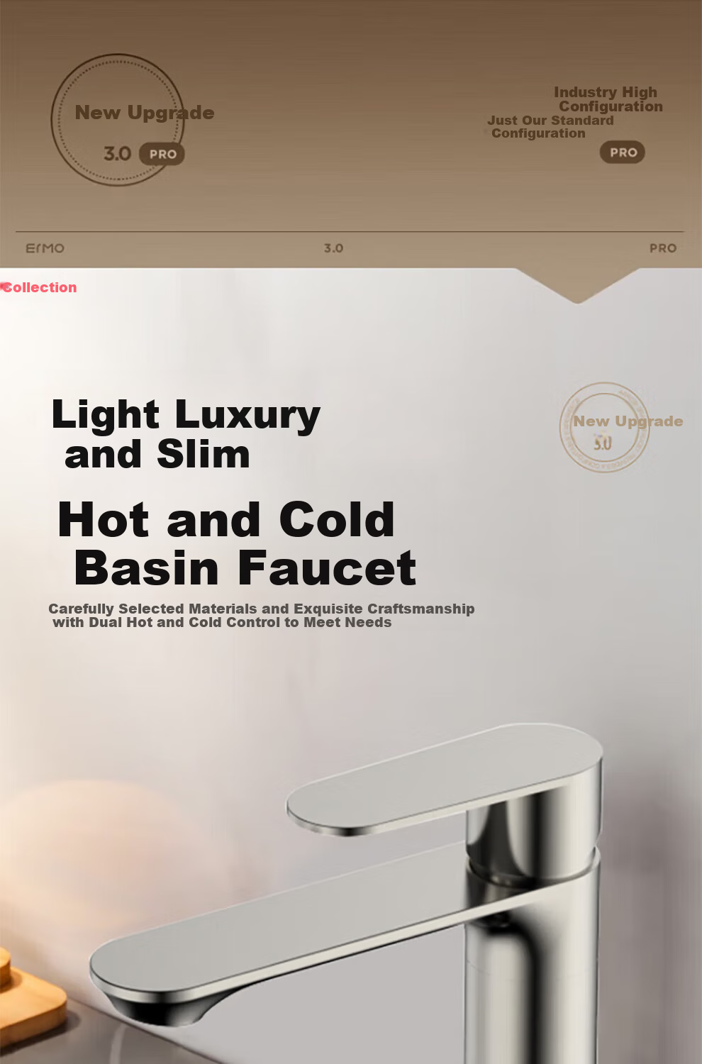 ARROW Basin Faucet Hot and Cold Water Bathroom Washbasin Faucet 41108MSS [15% Renewal Subsidy] 1