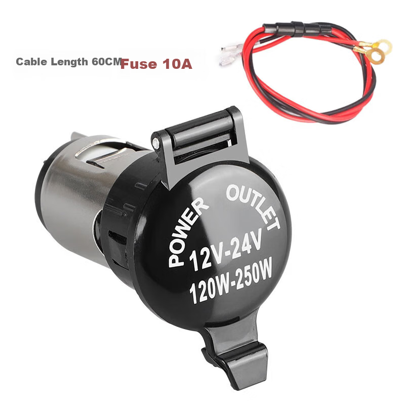 Meiya Zhixing 12V 24V Cigarette Lighter Socket Female Car Charger Connector Cable Car Cigarette Lighter Socket Female to Male Plug Connector Cable