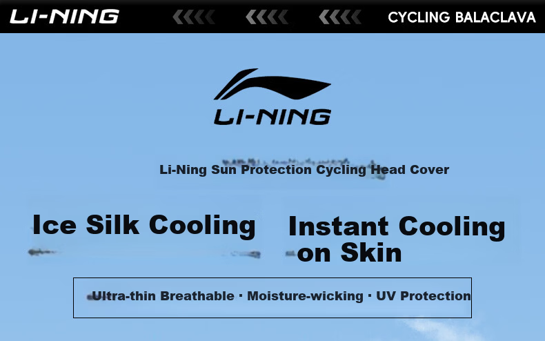 Li-Ning Sun Protection Head Cover Face Mask Unisex Cycling Summer Ice Silk Neck Gaiter Full Face Windproof Dustproof Riding Mountaineering Fishing Gear 1