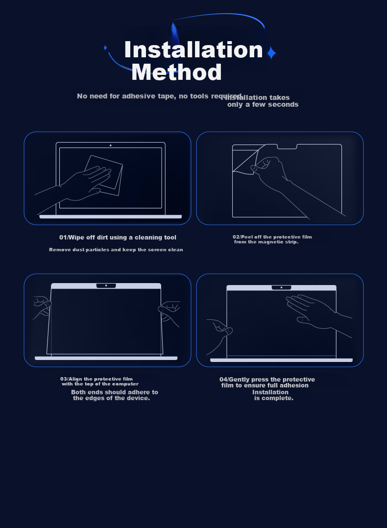 Suoying Magnetic Detachable Privacy Screen Protector for Apple MacBook Pro 13.3-inch M2/1 2022/2020 Laptop Privacy Filter Film 12