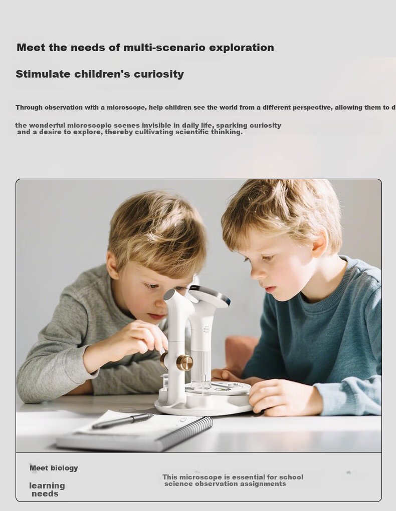 Science Can Screen Microscope Portable Professional Electronic Toy for Middle School Students Boys and Girls Children's Day Gift 5
