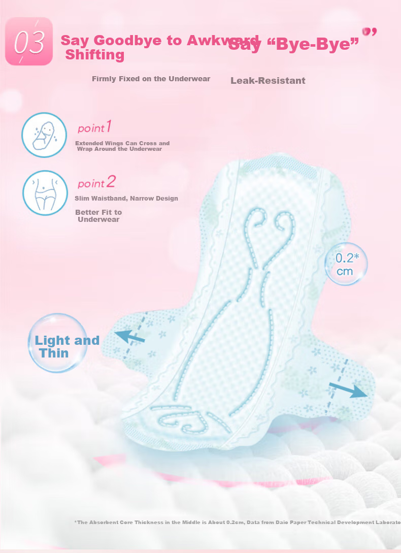 Elis Daio King Light Feather Luxury Comfortable Daily Sanitary Pads 250mm 12pcs Ultra Thin Cotton Soft Skin Instant Absorption Breathable 7