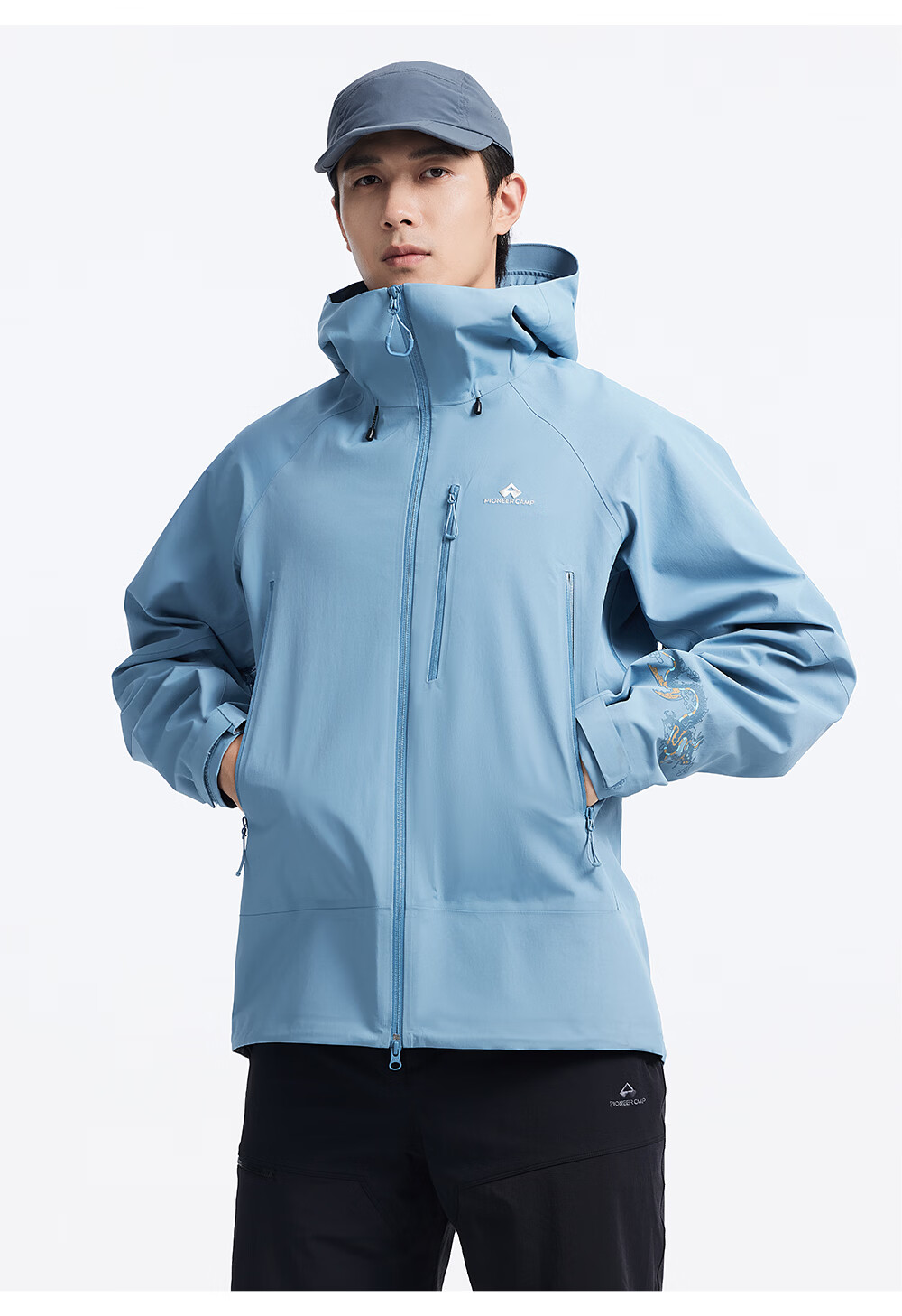 Toread Jin Yi Wei Three-Pocket Men's Softshell Jacket Summer Casual Outdoor Windproof Waterproof Hiking Mountaineering Coat 46