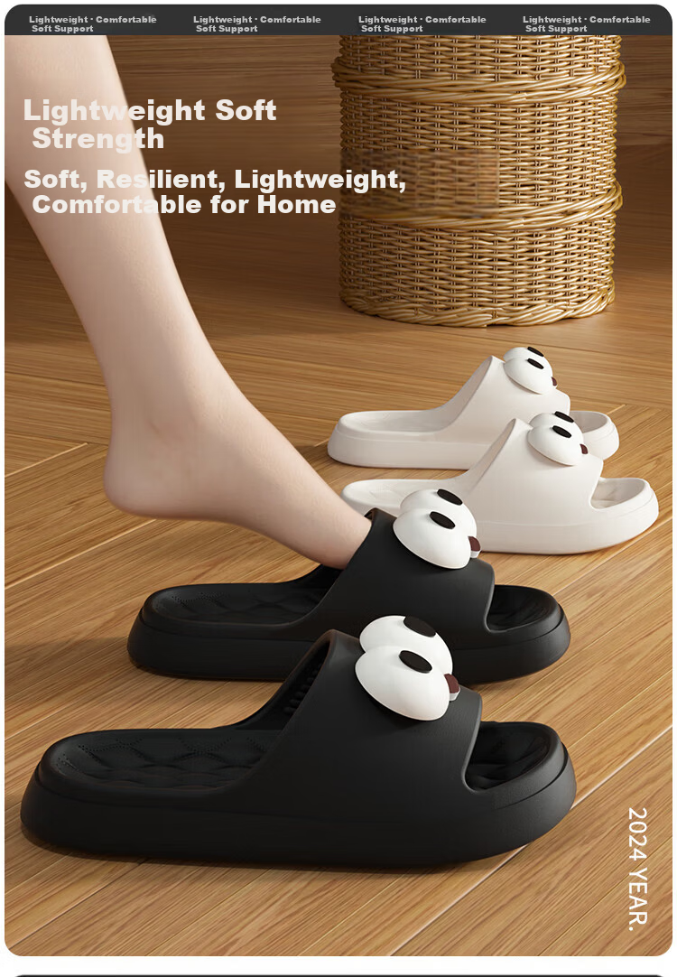 Qiumuxi Thick Sole Slippers Men Outdoor Non-Slip EVA Soft Comfortable High-Value Outdoor Couple Women's Sandals 1