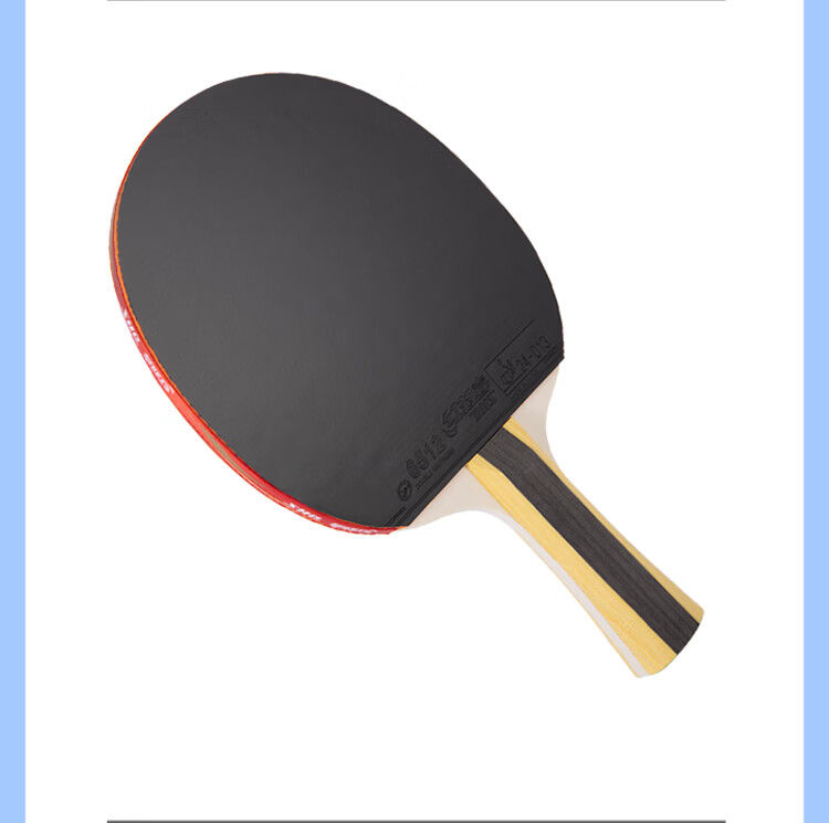 DHS Red Double Happiness F1 One-Star Table Tennis Paddle Set Horizontal and Vertical Grip with Paddle Case and Ping Pong Balls 14