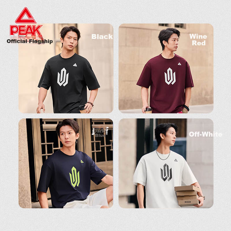 Peak Wiggins Quick-Dry Sports T-Shirt Men Summer Basketball Running Short Sleeve Fitness Outdoor Top DF662221
